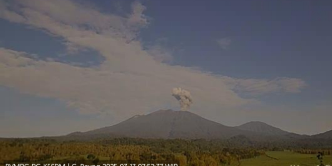 Gunung Raung Erupsi! Kolom Abu Capai 1.500 Meter, Warga Diminta Waspada