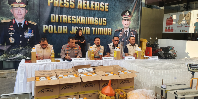 Polda Jatim Bongkar Produksi MinyaKita Palsu di Sampang dan Surabaya