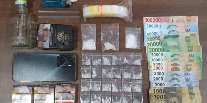 Satresnarkoba Polres Sumenep Grebek Pengedar Sabu di Aeng Panas Sumenep, 31 Poket Diamankan
