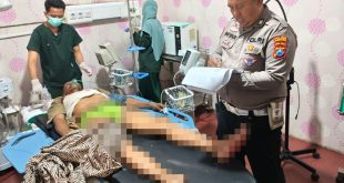 Pengemudi Mengantuk, Motor Tabrak Pembatas Jalan di Panglegur Pamekasan