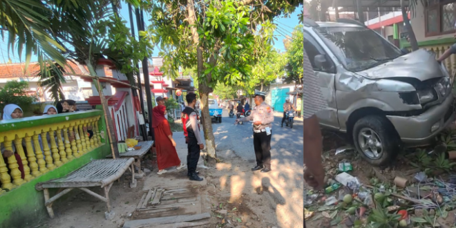 Mobil Tabrak Pohon di Depan SDN Murtajih 1, Pengemudi Selamat