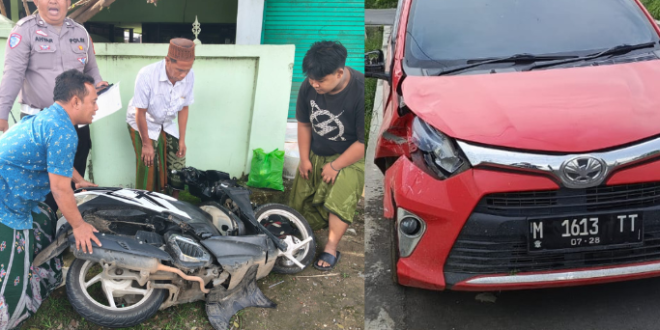 Kurang Hati-Hati, Minibus Serempet Jalur Lawan dan Terlibat Tabrakan