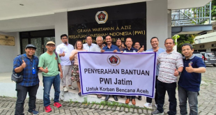 PWI Jatim Salurkan Bantuan Tahap I untuk Korban Bencana Aceh