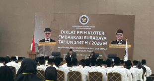 Ratusan Petugas Haji Embarkasi Surabaya Ikuti Diklat PPIH Kloter 2026