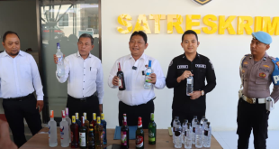 Jejak Peredaran Miras Terbongkar, Polres Pamekasan Sita Ratusan Botol