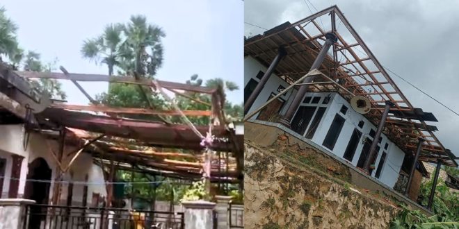Cuaca Ekstrem Terjang Tiga Kecamatan di Sumenep, 185 Bangunan Rusak dan Lima Warga Jadi Korban