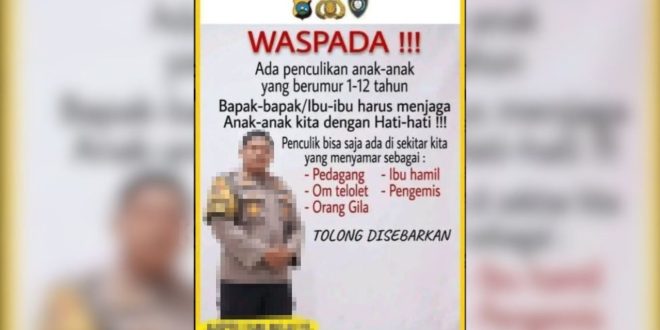 Pendengar Karimata Resah Soal Flyer “Waspada Penculikan Anak”, Polisi: Sumber Tak Jelas