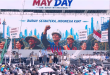 Hadiri May Day di Monas, Prabowo Tegaskan Komitmen Perjuangkan Nasib Buruh