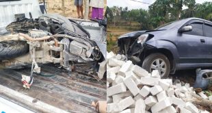 Diduga Terlalu ke Kanan Saat Menikung, Dua Kendaraan Terlibat Laka Di Pamaroh