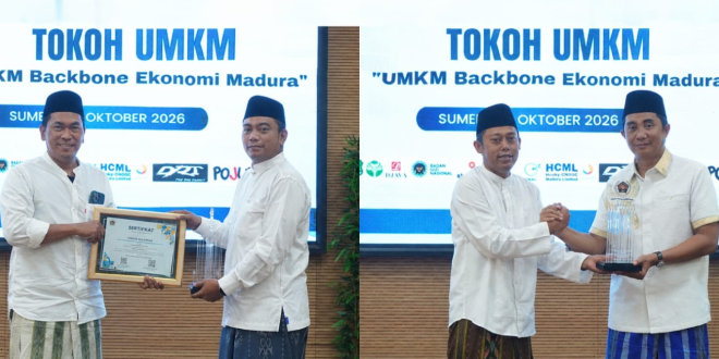 Haji Udik dan Ahmad Fawaid Raih Penghargaan Tokoh UMKM dari PWI Sumenep